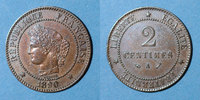 FRANZÖSISCHE MODERNE MÜNZEN 2 centimes 3e république (1870-1940). Cérès -