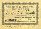 DEUTSCHLAND - NOTGELDSCHEINE (1914-1923) K -Z 100 mark Lauenburg a. d. Elbe, Sparkasse der Stadt, billet -