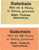 DEUTSCHLAND - NOTGELDSCHEINE (1914-1923) K -Z 5 pf Lichtenfels a. Main, Andr. Tschran, billets 10 pf -