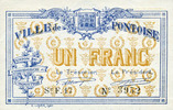 FRANZÖSISCHE NOTSCHEINE 1 franc Pontoise (78). Union du Commerce et de l'Industrie. Billet. série F. 17var -