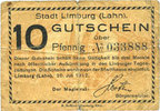 DEUTSCHLAND - NOTGELDSCHEINE (1914-1923) K -Z 10 pf Limburg a. d. Lahn, Stadt, billet -