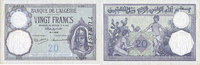 EHEMALIGE FRANZÖSISCHE KOLONIEN 20 francs Tunisie. Billet. type 1912, du -