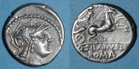RÖMISCHE REPUBLIK République romaine. D. Silanus L. f. (vers 91 av. J-C). Denier