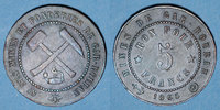 ALTE FRANZÖSISCHE KOLONIEN Algérie. Société des Mines et Fonderies de Gar-Rouban. 5 francs 1865