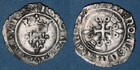 FRANZÖSISCHE KÖNIGLICHE MÜNZEN Charles VI (1380-1422). Monnayage du duc de Bourgogne (1417-1423). Florette. Cha