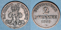 ALTDEUTSCHLAND MÜNZEN 2 pfennig Oldenbourg. Nicolas Frédéric Pierre (1853-1900). -