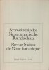 NUMISMATIKBÜCHER Revue suisse de numismatique. -