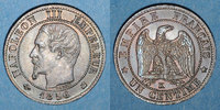 FRANZÖSISCHE MODERNE MÜNZEN 1 centime 2e empire (1852-1870). tête nue Bordeaux -