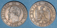 FRANZÖSISCHE MODERNE MÜNZEN 1 centime 2e empire (1852-1870). tête nue Strasbourg -
