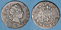 FRANZÖSISCHE KÖNIGLICHE MÜNZEN Liard Louis XV (1715-1774). à la vieille tête Strasbourg -
