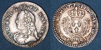 FRANZÖSISCHE KÖNIGLICHE MÜNZEN Louis XV (1715-1774). 1/20 écu daux lauriers Strasbourg -