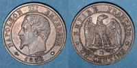 FRANZÖSISCHE MODERNE MÜNZEN 1 centime 2e empire (1852-1870). tête nue Strasbourg -