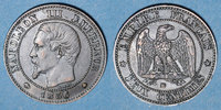 FRANZÖSISCHE MODERNE MÜNZEN 2 centimes 2e empire (1852-1870). tête nue, Strasbourg -
