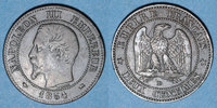 FRANZÖSISCHE MODERNE MÜNZEN 2 centimes 2e empire (1852-1870). tête nue, Lyon. Petit D -