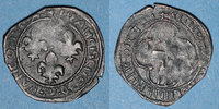 FRANZÖSISCHE KÖNIGLICHE MÜNZEN François I (1515-1547). Double tournois à la croisette. H = La Rochelle