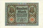 DEUTSCHLAND 100 mark Allemagne. Billet. H, série W -