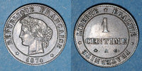 FRANZÖSISCHE MODERNE MÜNZEN 1 centime 3e république (1870-1940). Cérès -