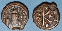 BYZANZ Empire byzantin. Justinien I (527-565). 1/2 follis. Cyzique, 551-552