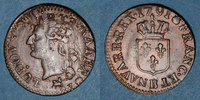 FRANZÖSISCHE KÖNIGLICHE MÜNZEN Liard Louis XVI (1774-1793). Rouen. 2e semestre. Intéressante curiosité ! -