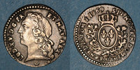 FRANZÖSISCHE KÖNIGLICHE MÜNZEN Louis XV (1715-1774). 1/20 écu au bandeau Metz -