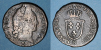FRANZÖSISCHE KÖNIGLICHE MÜNZEN Sol Louis XV (1715-1774). Sol d'Aix &. Aix -