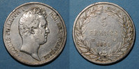 FRANZÖSISCHE MODERNE MÜNZEN 5 francs Louis Philippe (1830-1848). tranche en creux, Marseille -