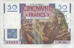 BANKNOTEN DER BANQUE DE FRANCE 50 francs Banque de France. Billet. Le Verrier, -