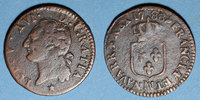 FRANZÖSISCHE KÖNIGLICHE MÜNZEN 1/2 sol Louis XVI (1774-1793). Marseille -