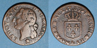 FRANZÖSISCHE KÖNIGLICHE MÜNZEN 1/2 sol Louis XVI (1774-1793). &. Aix. Différent sous le buste : étoile -