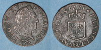 FRANZÖSISCHE KÖNIGLICHE MÜNZEN Liard Louis XV (1715-1774). à la vieille tête Besançon -