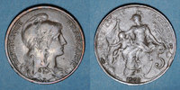 FRANZÖSISCHE MODERNE MÜNZEN 5 centimes 3e république (1870-1940). Dupuis, -