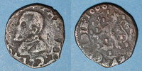 ANDERE FEUDALE MÜNZEN Comté de Bourgogne. Albert et Isabelle (1598-1621). Double denier 1600. Dôle. Au