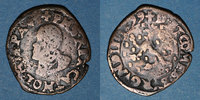ANDERE FEUDALE MÜNZEN Comté de Bourgogne. Albert et Isabelle (1598-1621). Double denier 1599. Dôle. Au