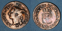 FRANZÖSISCHE KÖNIGLICHE MÜNZEN Liard Louis XVI (1774-1793). &. Aix. Etoile -