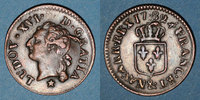 FRANZÖSISCHE KÖNIGLICHE MÜNZEN Liard Louis XVI (1774-1793). &. Aix. Etoile -