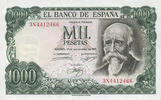 ANDERE AUSLÄNDISCHE SCHEINE 1 000 pesetas Espagne. (1974) -