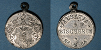 ELSAß Alsace. Bischheim. Alsatia Bischheim. Médaille plomb, avec illet -