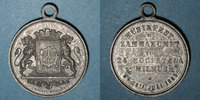ELSAß Alsace. Mulhouse. Concours musical. 1885. Médaille en étain. 28 mm