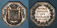 ELSAß Alsace. Colmar. Conseil Municipal de 1821. Jeton octogonal en argent. Sans sign