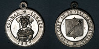 ELSAß Colmar. Cavalcade au profit des pauvres. 1885. Etain. 30 mm, avec oeillet