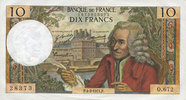 BANKNOTEN DER BANQUE DE FRANCE 10 francs Banque de France. Billet. Voltaire, -