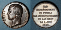 ELSAß Emile de Girardin, député du Bas-Rhin. 1850. Cuivre. 25,13 mm. Gravée par Borrel