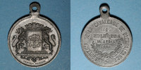 ELSAß Alsace. Mulhouse. Cavalcade de bienfaisance. 1884. Médaille en étain. 28,86 mm