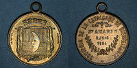 ELSAß Saint-Amarin. Cavalcade de bienfaisance. 1884. Médaille laiton. 28,3 mm, avec an