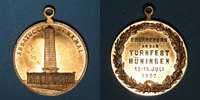 ELSAß Huningue. Tournoi de gymnastique. 1907. Bronze. 28,72 mm, avec son oeillet
