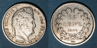 FRANZÖSISCHE MODERNE MÜNZEN Louis-Philippe (1830-1848). 25 centimes 1846BB. Strasbourg. 7 922 ex !