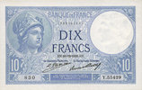 BANKNOTEN DER BANQUE DE FRANCE 10 francs Banque de France. Billet. Minerve, -