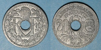 FRANZÖSISCHE MODERNE MÜNZEN Gouvernement provisoire (1944-1947). 20 cmes 1945