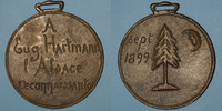 ELSAß Alsace. Eugène Hartmann - Reconnaissance de l'Alsace. 1899. Médaille bronze coul