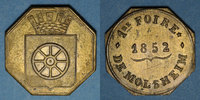 ELSAß Alsace. Molsheim. 1ère Foire. 1852. Jeton laiton octogonal. 28,7 mm.